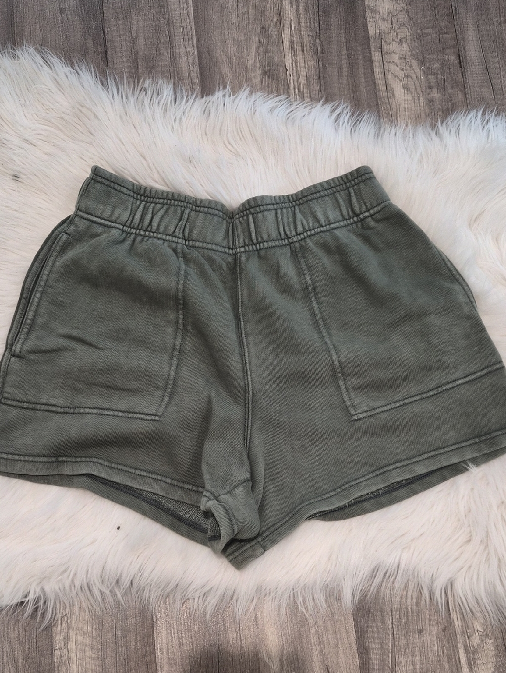 aerie Olive Green Athletic Knit Shorts